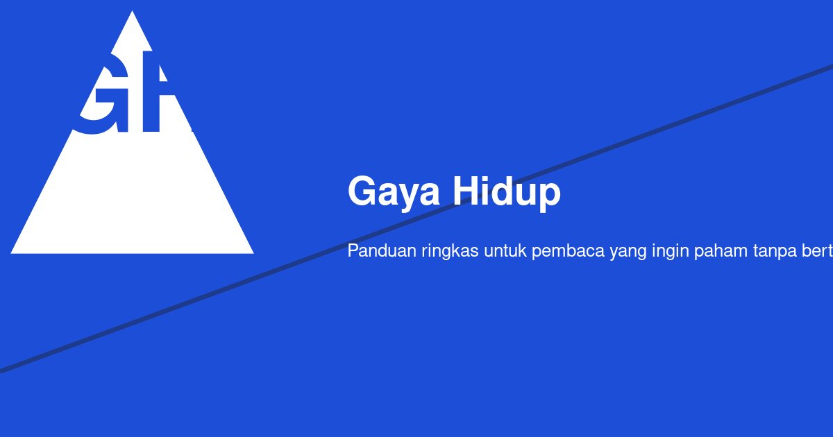 Gaya Hidup Produktif: 3 Kebiasaan Kecil yang Mengubah Hari Saya
